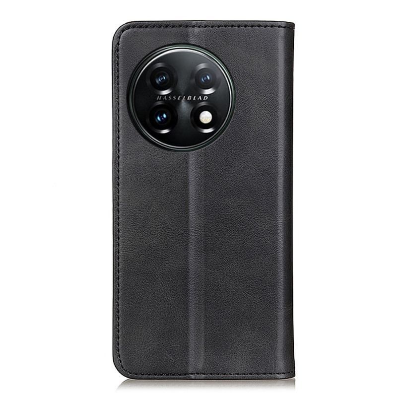 Flip Cover OnePlus 11 5G Cuir Fendu Élégance