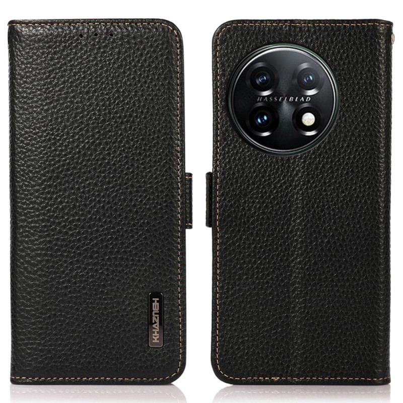 Housse OnePlus 11 5G Cuir Litchi KHAZNEH RFID