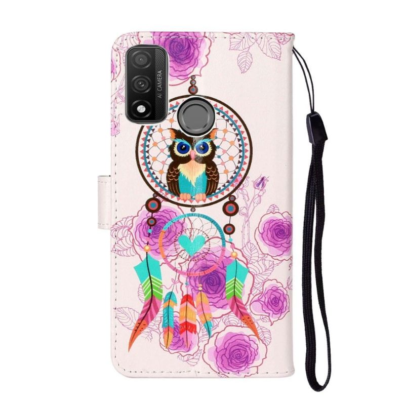 Housse Huawei P Smart 2020 hibou et attrape rêves colorés