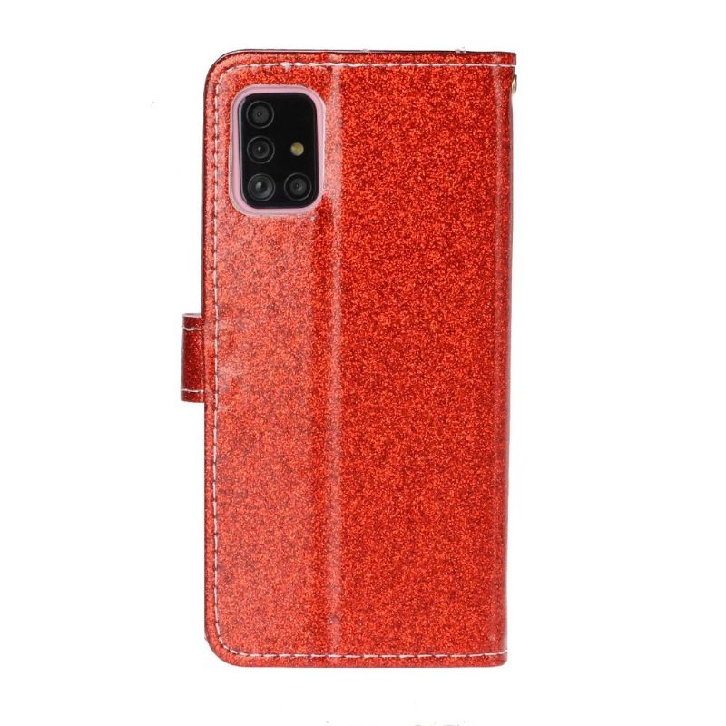 Housse Samsung Galaxy A71 Paillettes Simili Cuir