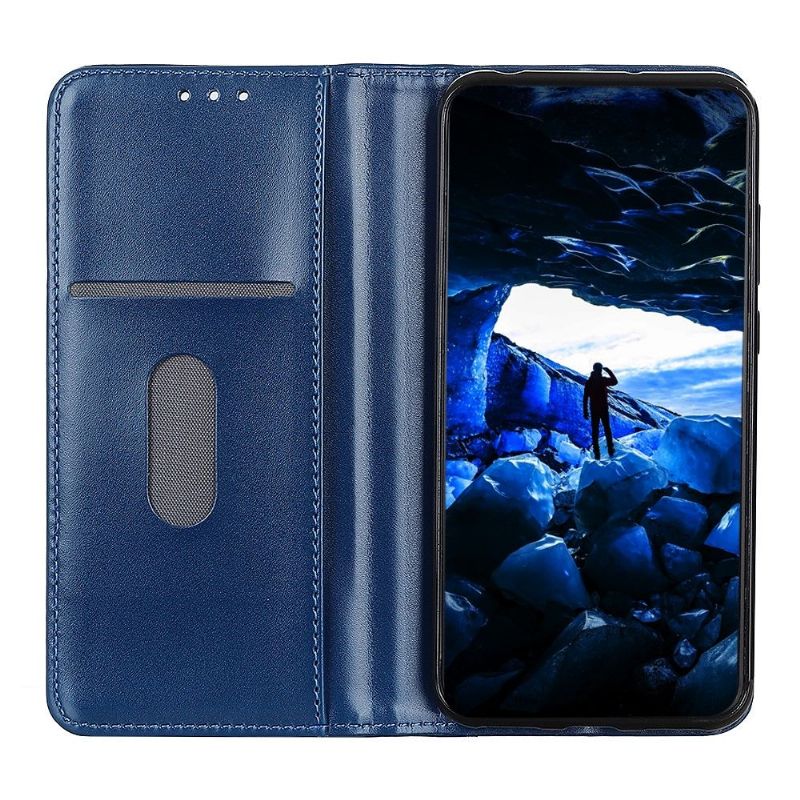 Samsung Galaxy A71 - Étui folio imitation cuir - Bleu