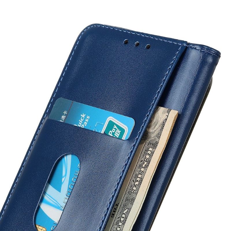 Samsung Galaxy A71 - Étui folio imitation cuir - Bleu