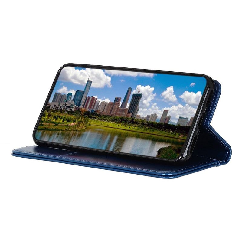 Samsung Galaxy A71 - Étui folio imitation cuir - Bleu