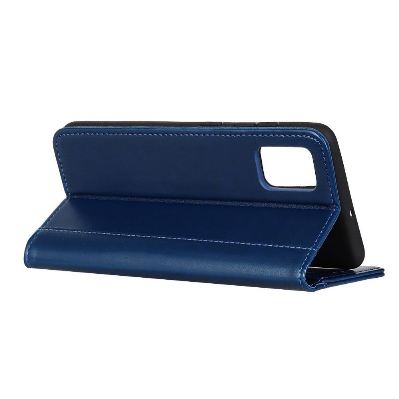 Samsung Galaxy A71 - Étui folio imitation cuir - Bleu