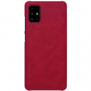 Samsung Galaxy A71 - Housse Nillkin revêtement simili cuir - Rouge