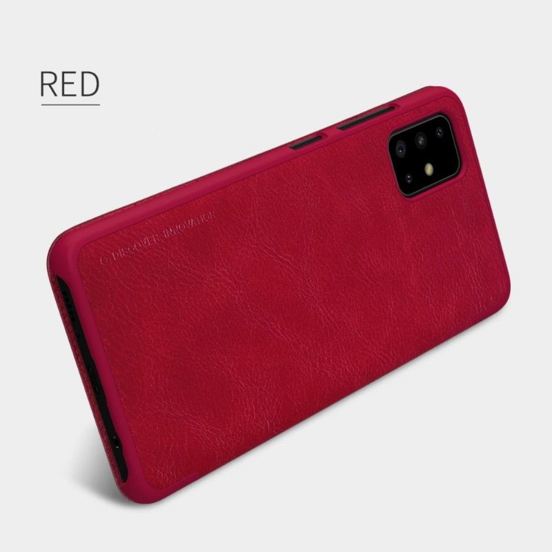 Samsung Galaxy A71 - Housse Nillkin revêtement simili cuir - Rouge