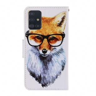 Samsung Galaxy A71 - Housse Renard à lunettes