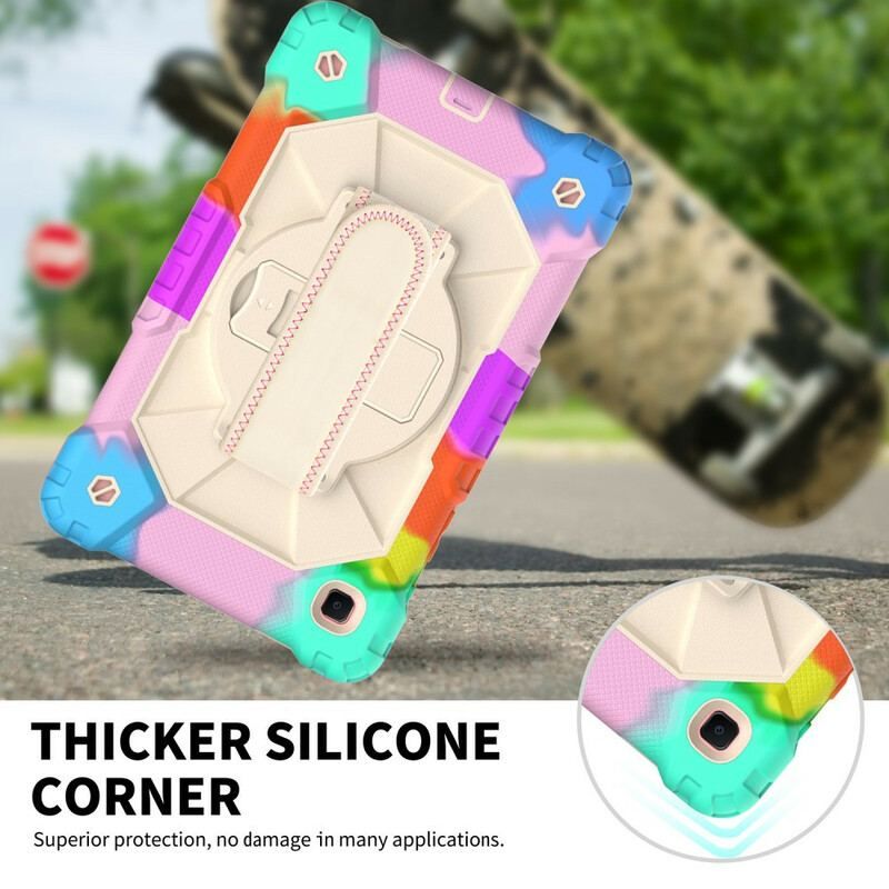 Coque Samsung Galaxy Tab A7 Lite Multi-Fonctionnelle Camouflage