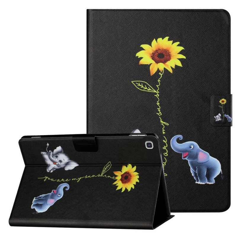 Housse Samsung Galaxy Tab A7 Lite Éléphants Tournesol