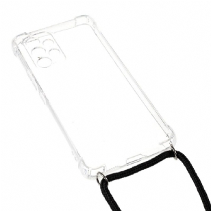 Coque Samsung Galaxy A53 5G avec cordon bandoulière transparent