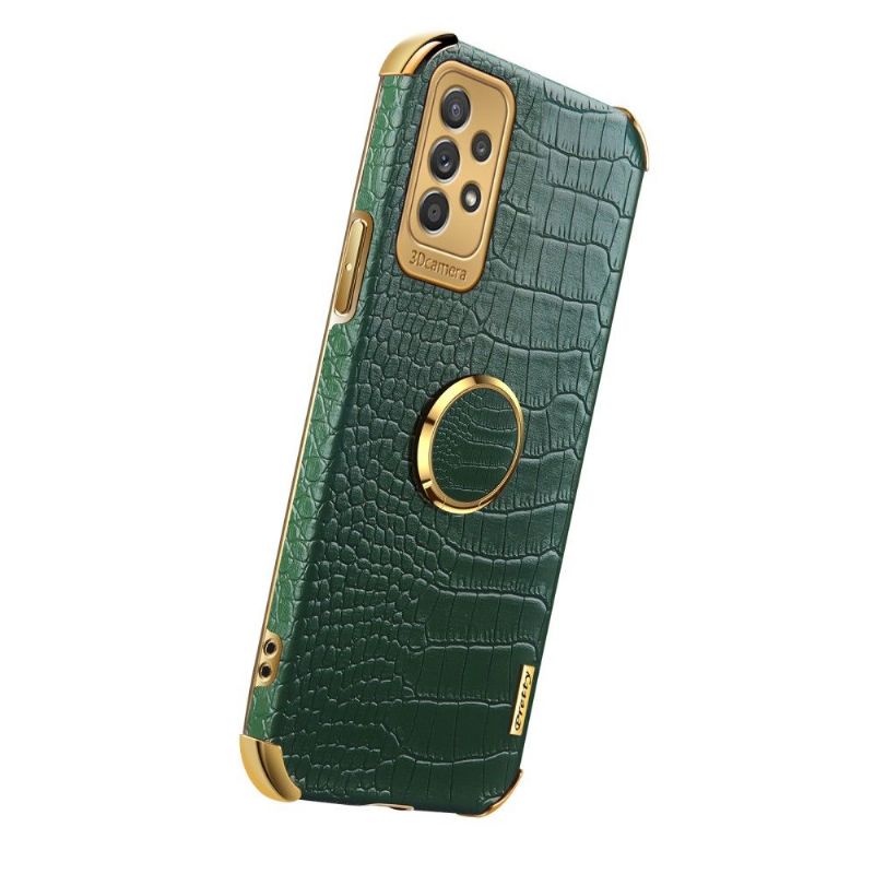 Coque Samsung Galaxy A53 5G Effet Croco avec Anneau