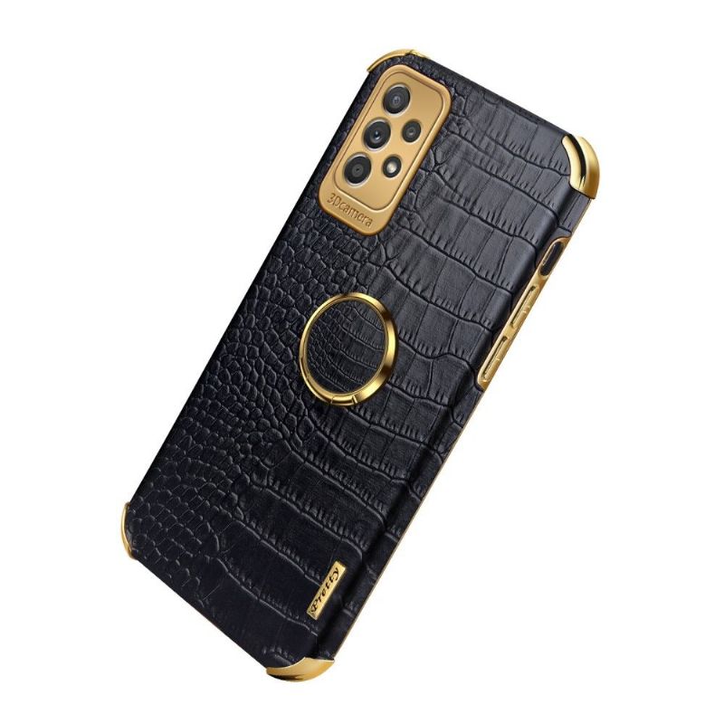 Coque Samsung Galaxy A53 5G Effet Croco avec Anneau