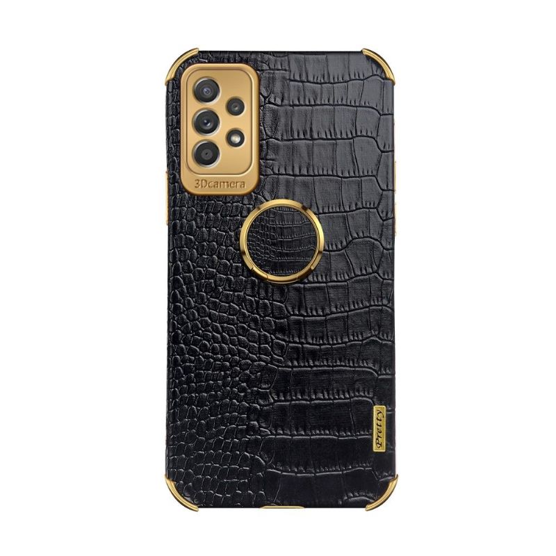 Coque Samsung Galaxy A53 5G Effet Croco avec Anneau