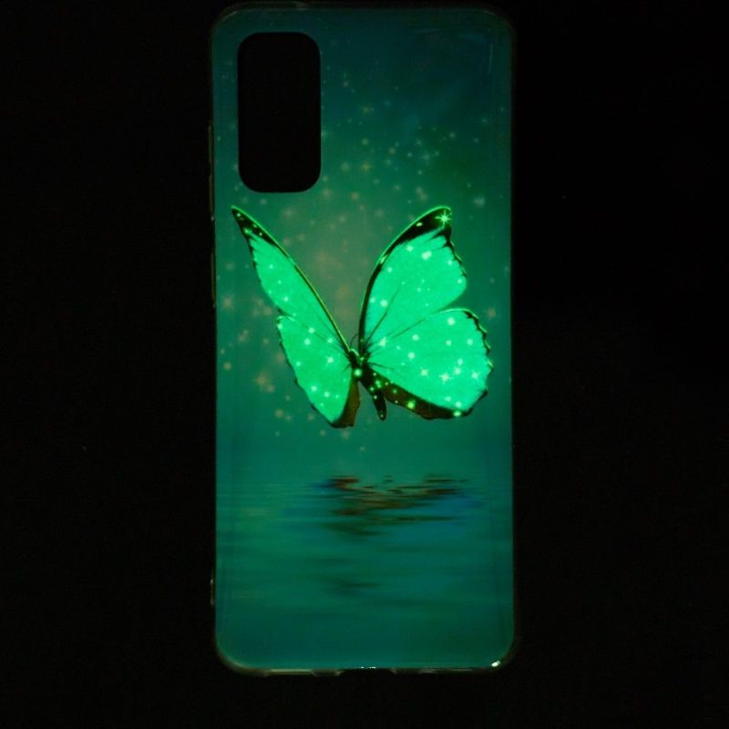 Coque Samsung Galaxy A53 5G Luminous papillon bleu