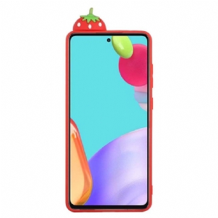 Coque Samsung Galaxy A53 5G Silicone Fraise 3D