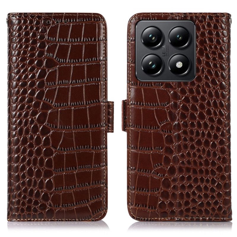 Housse Xiaomi 14T Pro Cuir Texture Crocodile