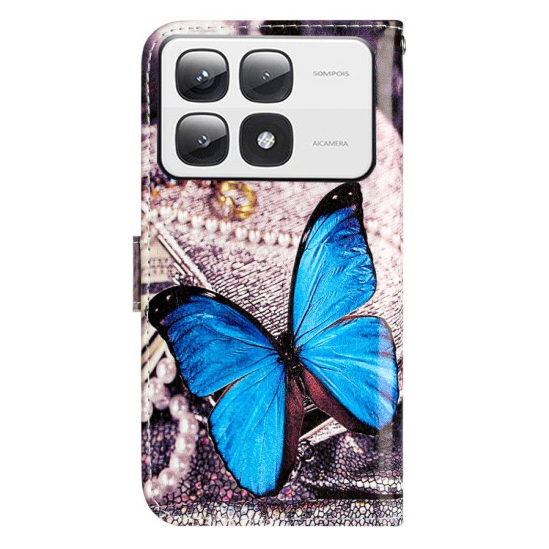 Housse Xiaomi 14T Pro Papillon Bleu