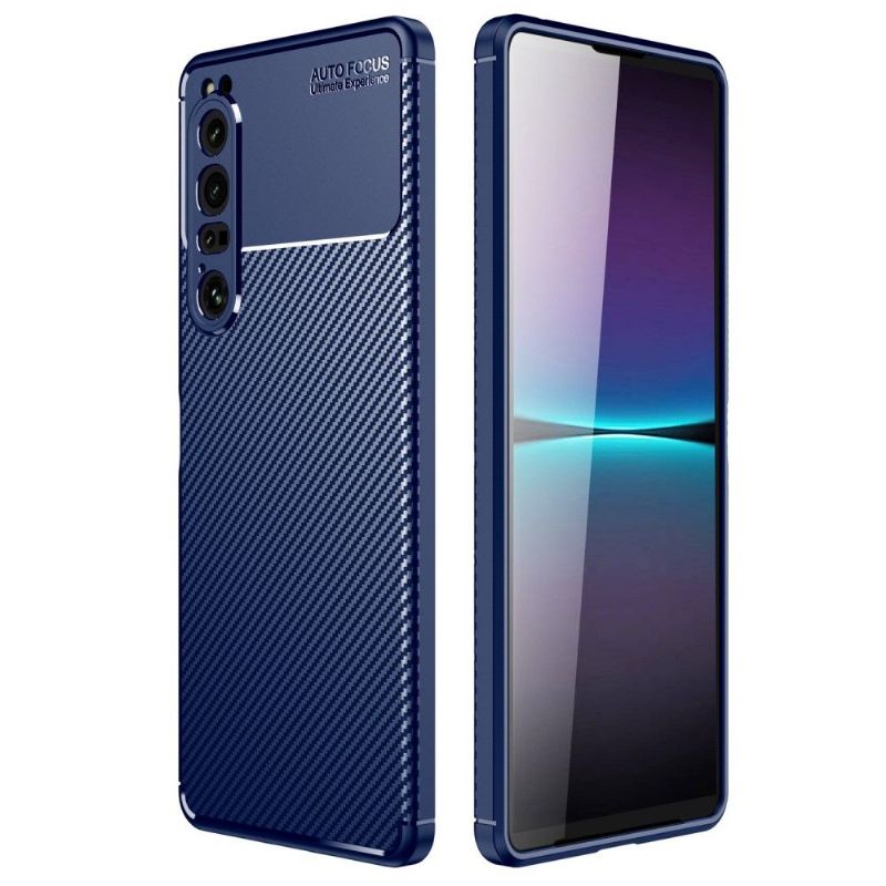 Coque Sony Xperia 1 IV style fibre de carbone