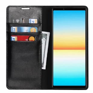 Housse Sony Xperia 1 IV Cuir Porte Cartes Fonction Support