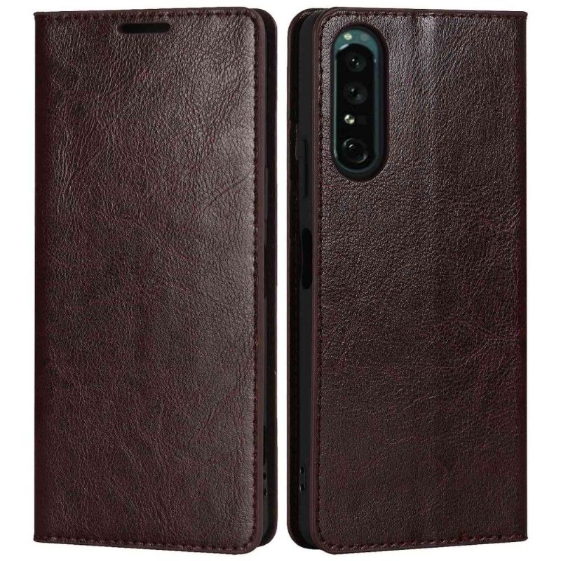 Housse Sony Xperia 1 IV Cuir Porte Cartes Fonction Support