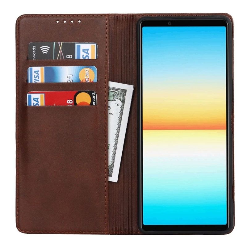 Housse Sony Xperia 1 IV Rabat Porte-Cartes Simili Cuir