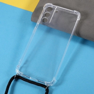 Coque Samsung Galaxy S21 FE avec cordon bandoulière transparent