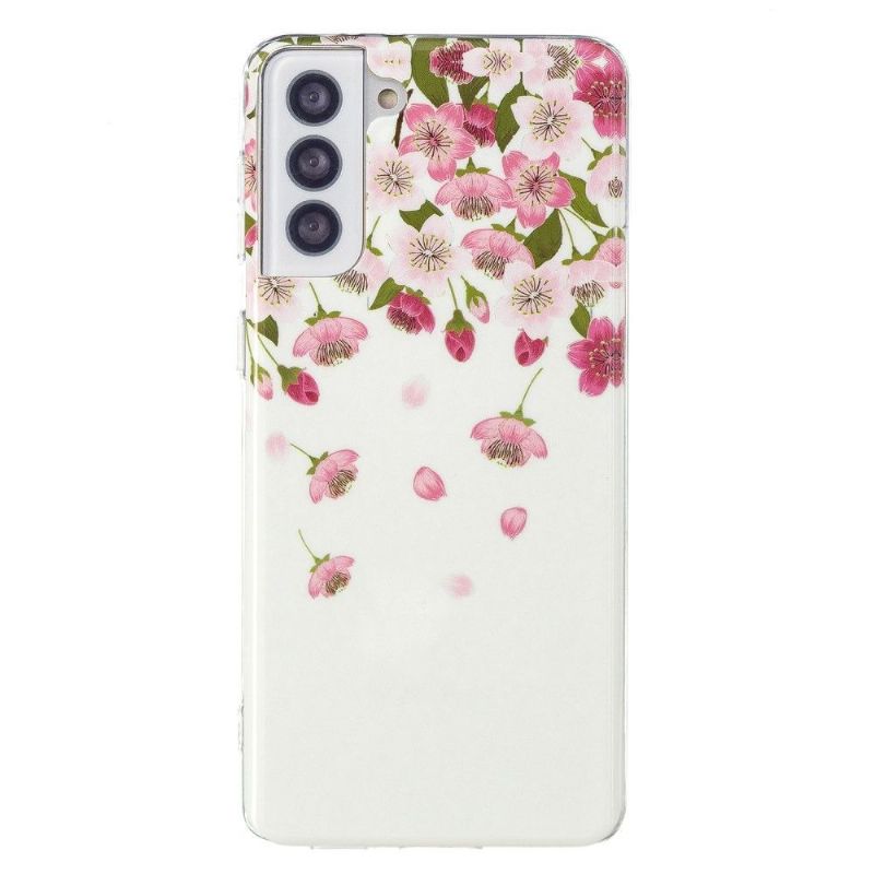 Coque Samsung Galaxy S21 FE Fluorescente Fleurs