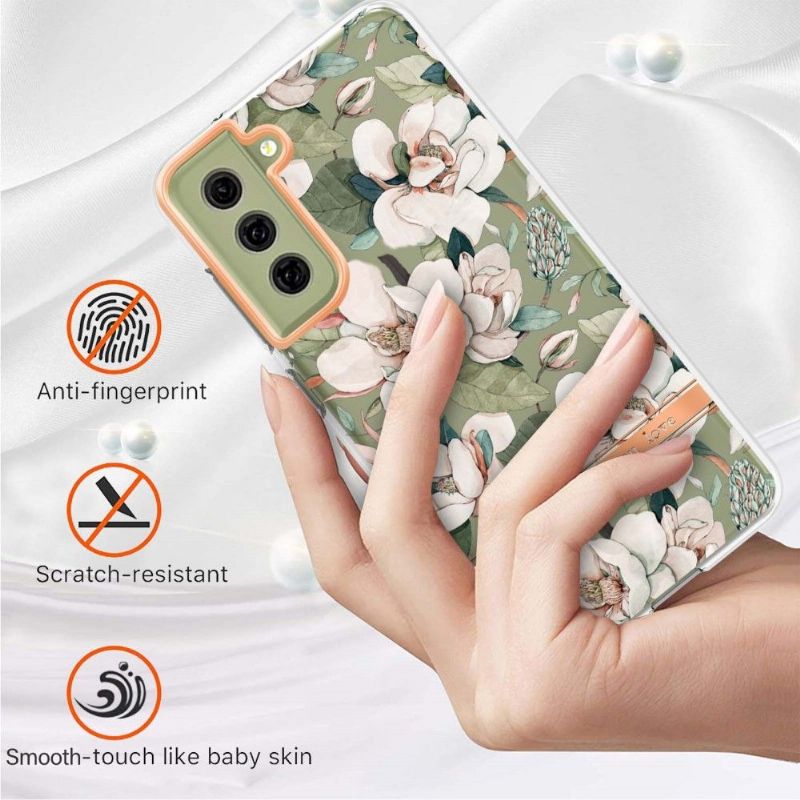 Coque Samsung Galaxy S21 FE Gardénia fleur blanche