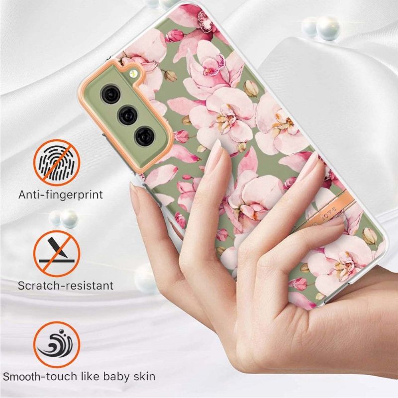 Coque Samsung Galaxy S21 FE Gardénia fleur rose