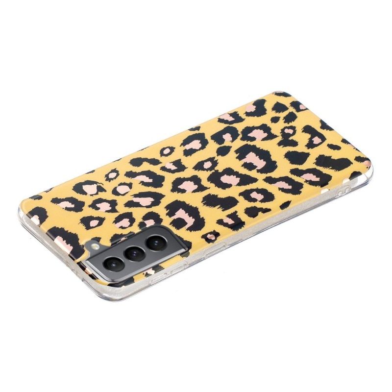 Coque silicone Samsung Galaxy S21 FE Léopard