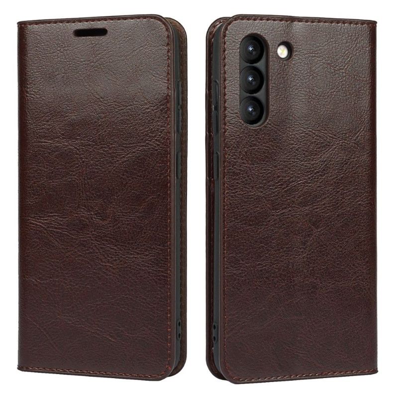 Housse Samsung Galaxy S21 FE Cuir Porte Cartes Fonction Support