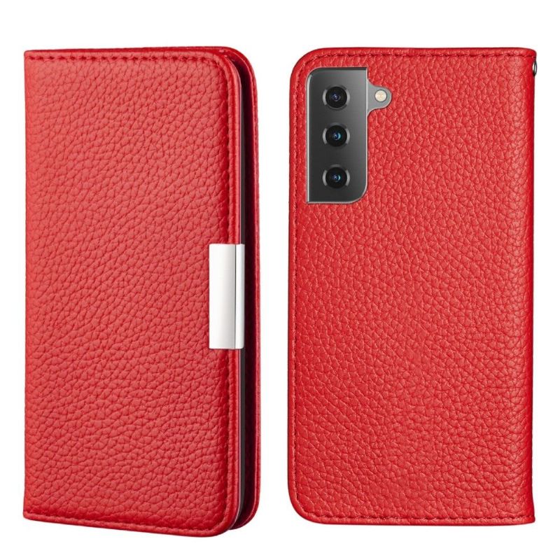 Housse Samsung Galaxy S21 FE Flip Simili Cuir Grainé