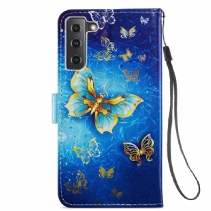 Housse Samsung Galaxy S21 FE Golden Butterfly