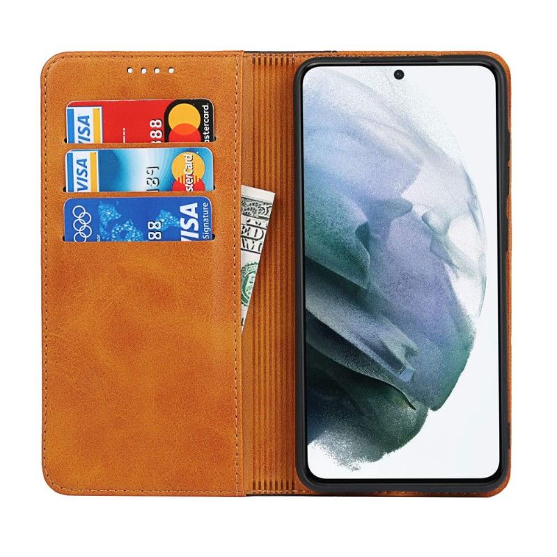 Housse Samsung Galaxy S21 FE LISA simili cuir bicolore