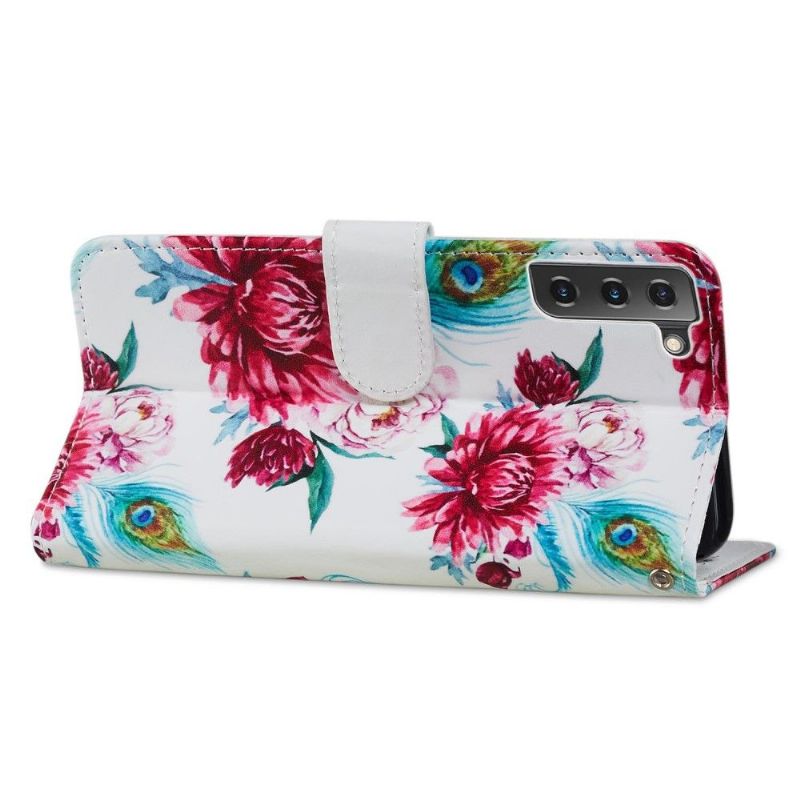 Housse Samsung Galaxy S21 FE Paon fleur