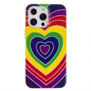 Coque iPhone 15 Pro Max Coeur Psychédélique