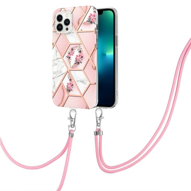 Coque iPhone 15 Pro Max à Cordon Florale