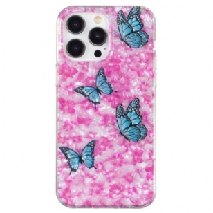 Coque iPhone 15 Pro Max Fleurs et Papillons