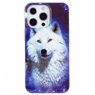 Coque iPhone 15 Pro Max Fluorescente Loup