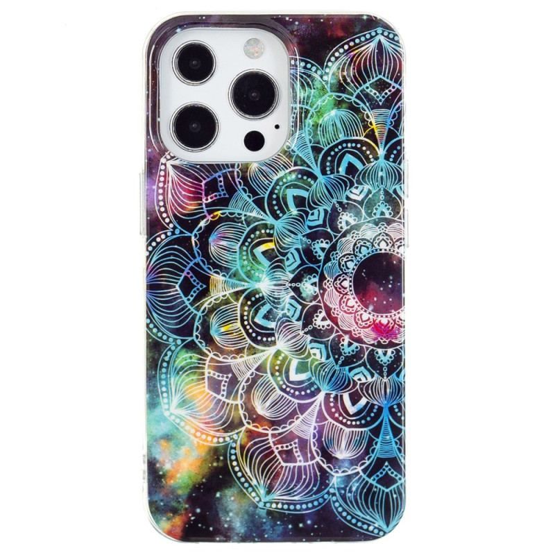 Coque iPhone 15 Pro Max Fluorescente Mandala