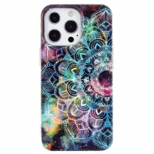 Coque iPhone 15 Pro Max Fluorescente Mandala