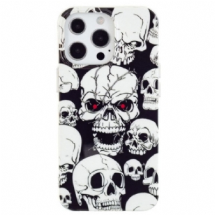 Coque iPhone 15 Pro Max Fluorescente Têtes de Mort