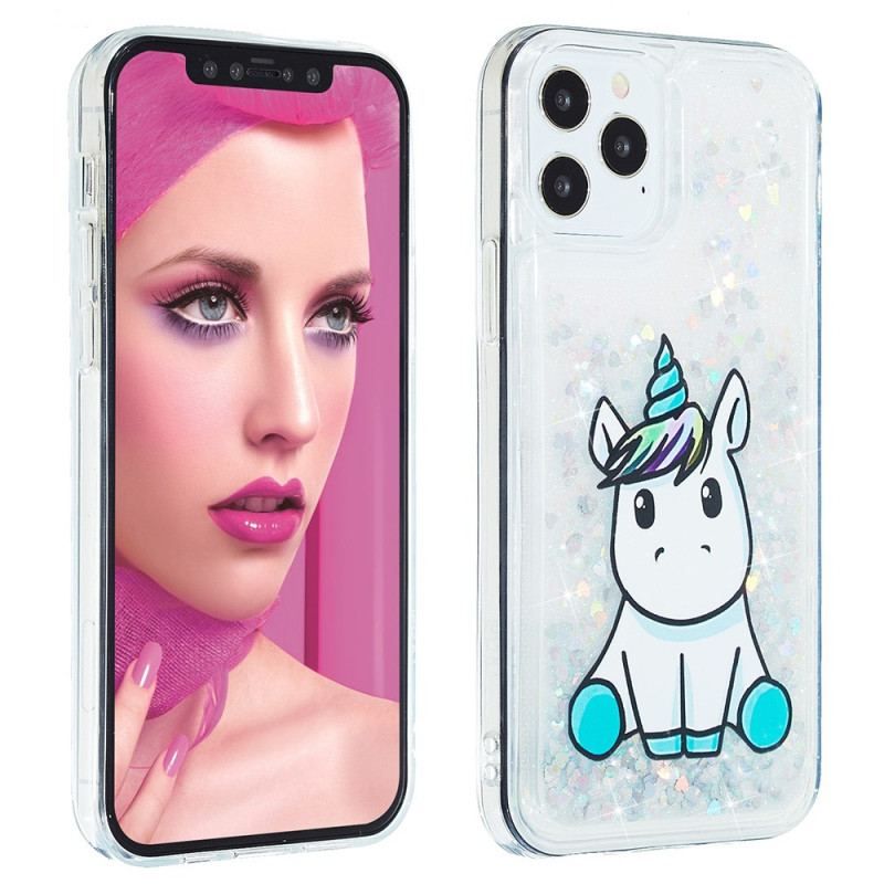 Coque iPhone 15 Pro Max Paillettes Licorne