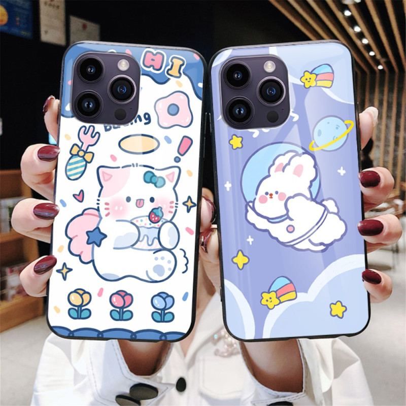 Coque iPhone 15 Pro Max Verre Trempé Milk Tea Rabbit