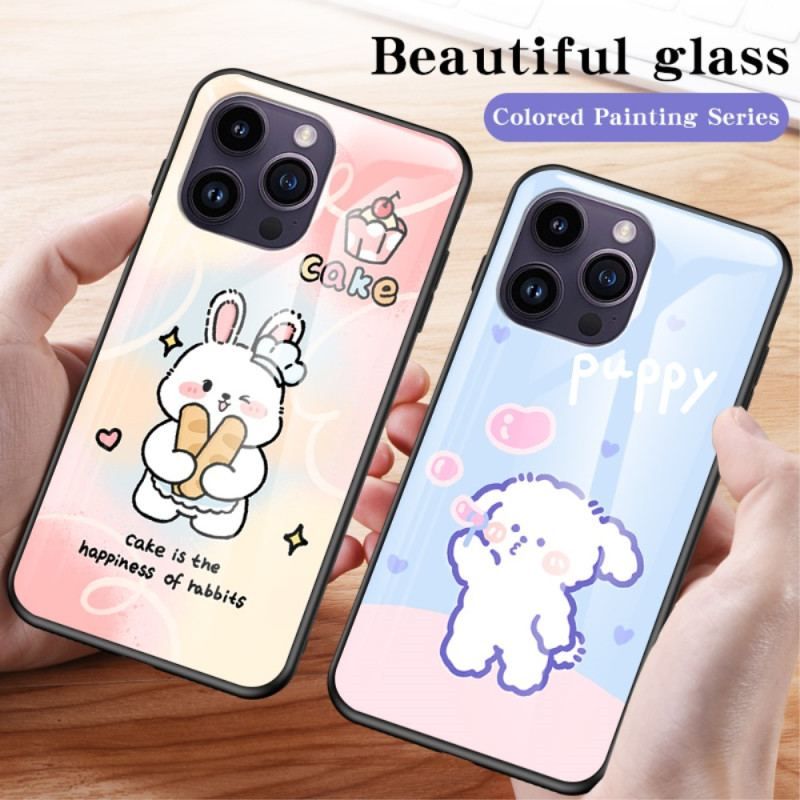 Coque iPhone 15 Pro Max Verre Trempé Milk Tea Rabbit