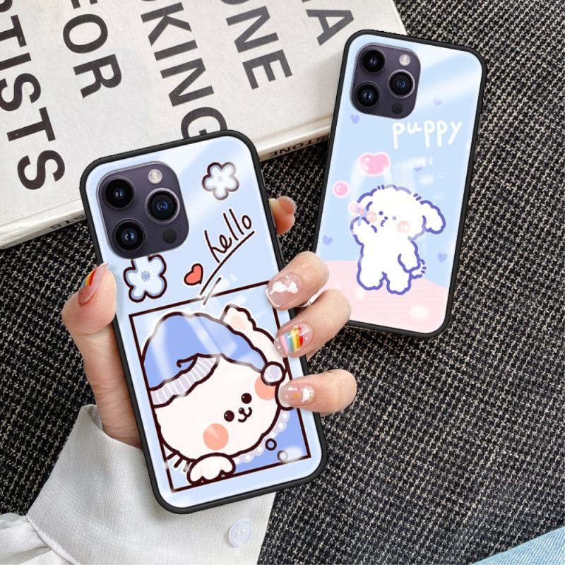 Coque iPhone 15 Pro Max Verre Trempé Milk Tea Rabbit