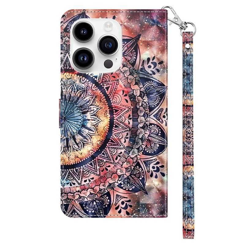 Housse iPhone 15 Pro Max Mandala à Lanière