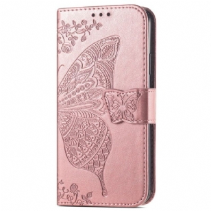 Housse iPhone 15 Pro Max Papillon Baroque à Lanière