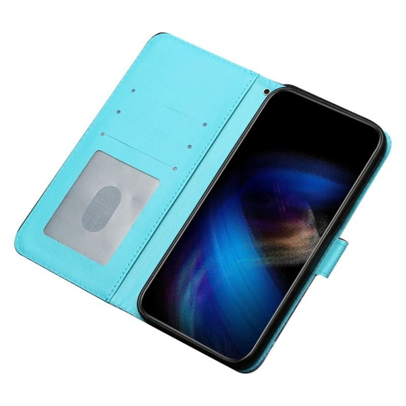 Housse iPhone 15 Pro Max Papillons 3D à Lanière