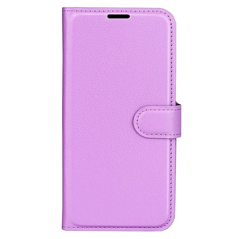 Housse iPhone 15 Pro Max Simili Cuir Litchi Classique